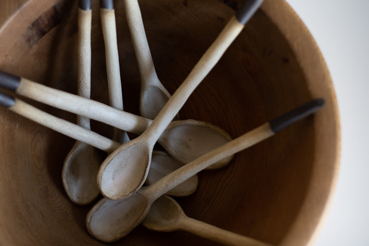 Ceramic Spoons - Matte Grey