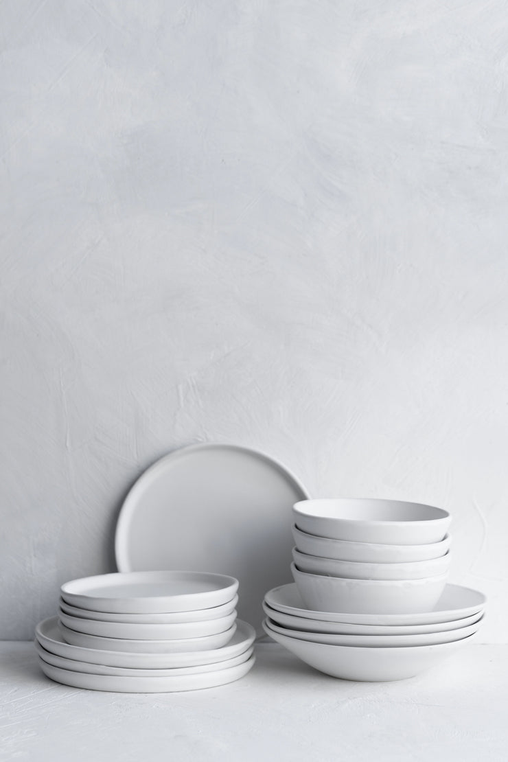Ceramic Entree Bowl- Matte White