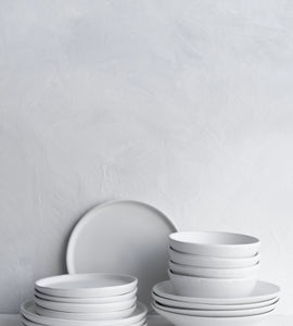 Notary Matte White Dinnerware Set