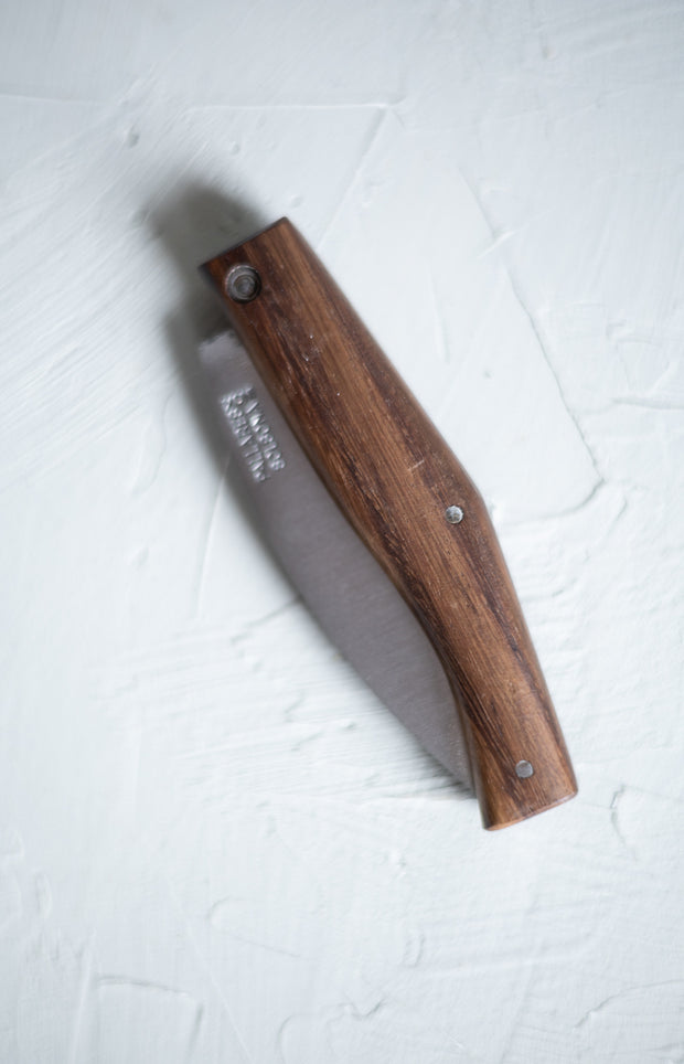 8cm Stainless Folding Pocket Knife - Rosewood Handle