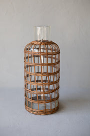 Rattan Cage Vase