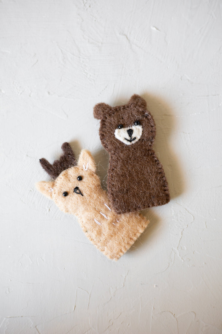Wool Forest Friends Finger Puppet Set