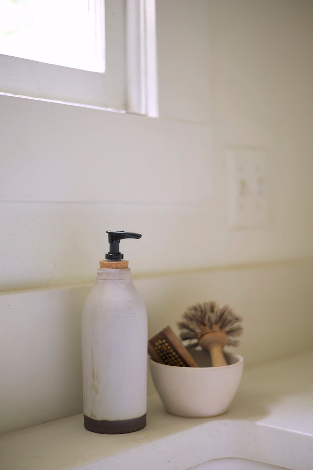 Ceramic Soap Dispenser - Matte Grey