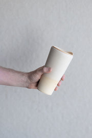 Tapered To Go Tumbler - Matte White Dipped