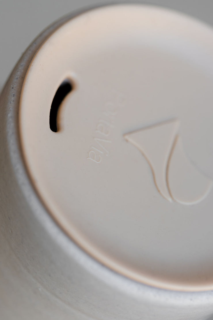 Tapered To Go Tumbler - Matte White Dipped