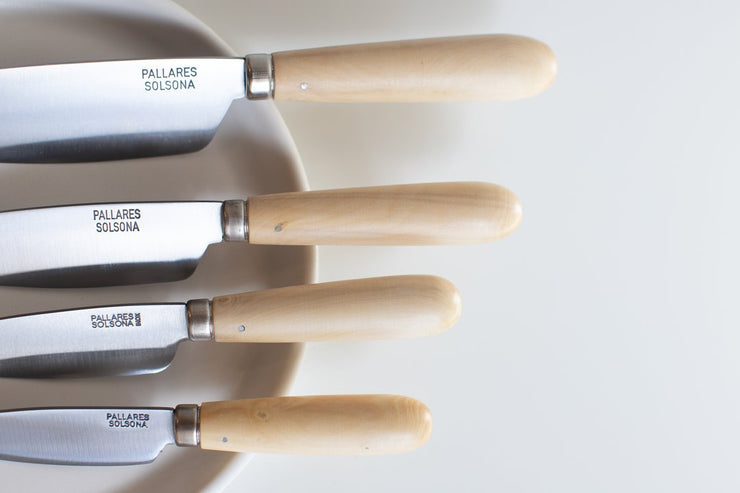 Stainless Steel Kitchen Knives - Boxwood Handle